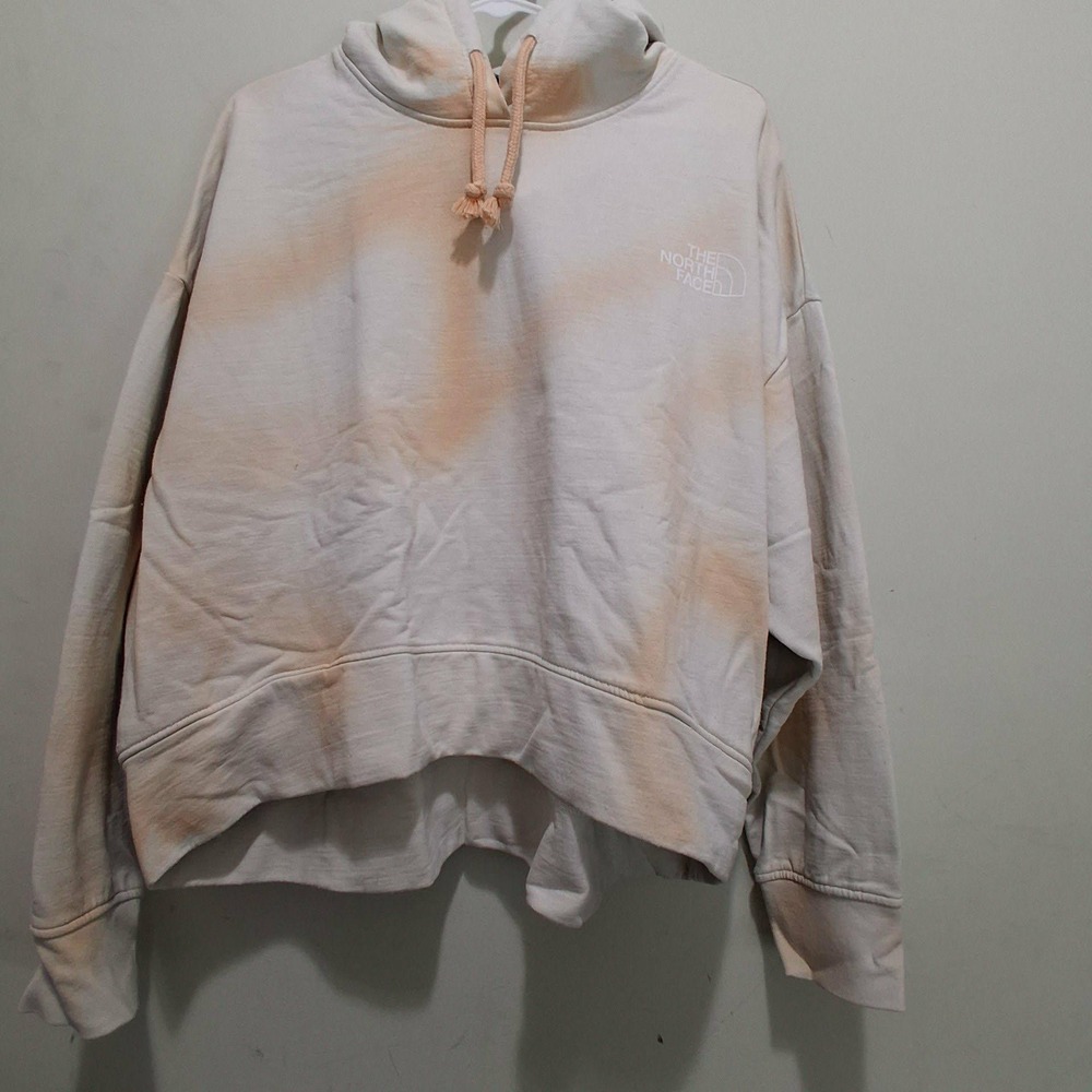 The North Face Womens XXL Peach Cream Tie Dye Pullover Hoodie Oversized Top
